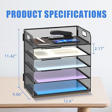 Supeasy 5 Trays Paper Organizer